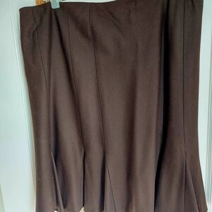 Dark Brown Wool Skirt